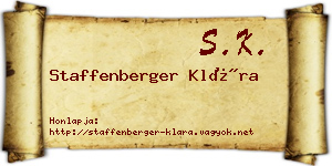 Staffenberger Klára névjegykártya